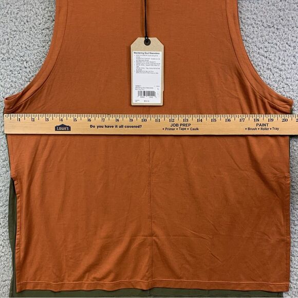 Prana Sorel Womens Wondering Soul‎ Sleeveless Mock Neck Tank Vented Hem Sz L - Picture 6 of 9